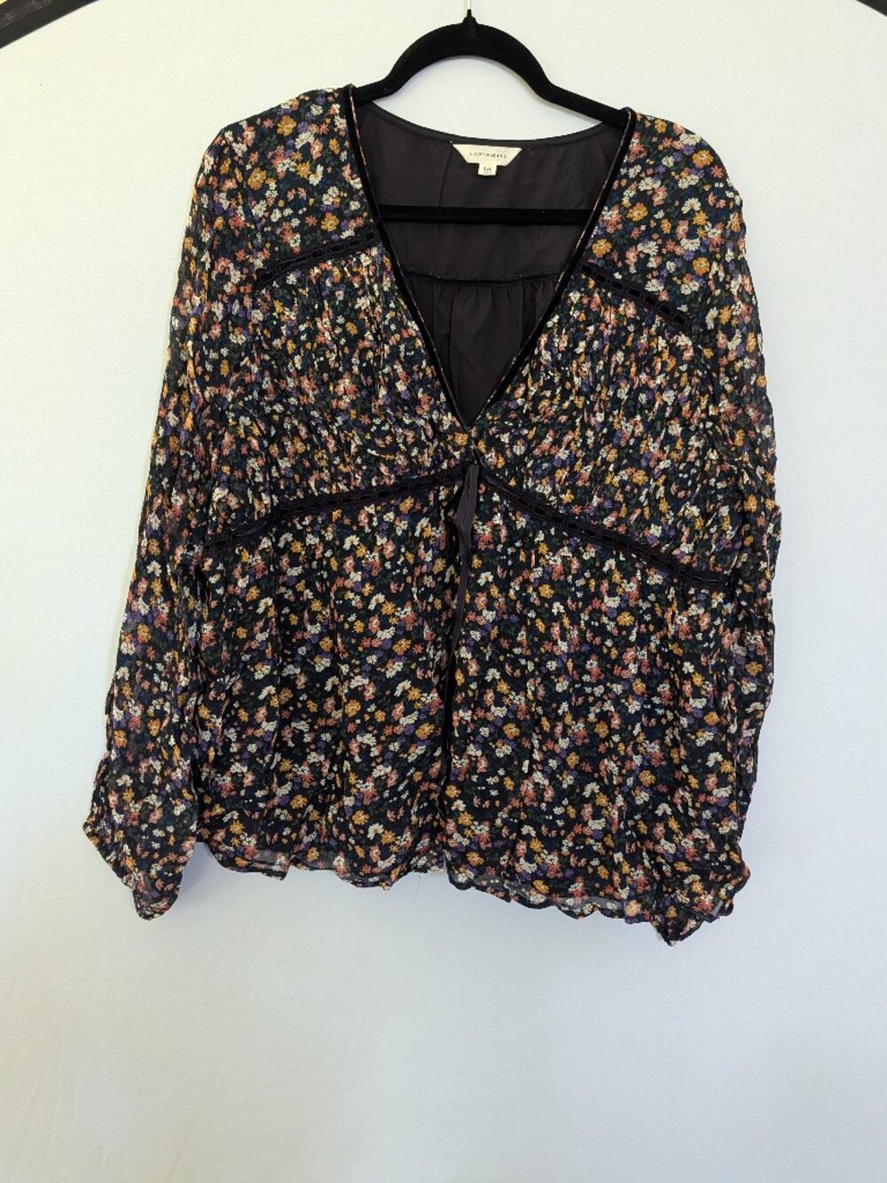 Lucky Brand XXL Babydoll Top
